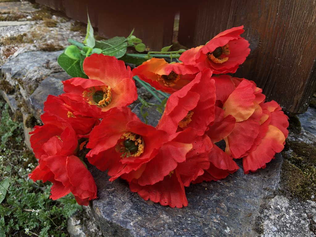 Vlčí mák umělá květina 40 cm